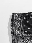 Men's Summer High Waisted Casual Paisley Shorts