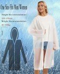 2 Pack Reusable Rain Ponchos for Adults