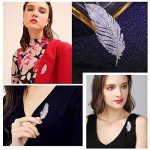Rhinestone Feather Brooch Pin for All Occasions