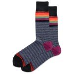 Men's Fun Pattern Socks - Pop Stripe Crew Pair