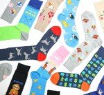 Men's Fun Pattern Socks - Pop Stripe Crew Pair