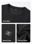 Men's Black Long Sleeve Crewneck T-Shirt