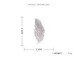 Rhinestone Feather Brooch Pin for All Occasions