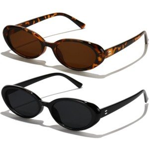 Trendy 90s Oval Sunglasses for Men and Women