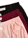 Plus Size Pajama Shorts 3-Pack with Ruffle Hem