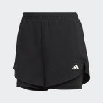 adidas Women's Black/White Two-in-One Training Shorts