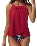 Women’s High Waist Tummy Control Tankini Set