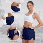 3 Pack Women's Quick-Dry Running Shorts with Pockets