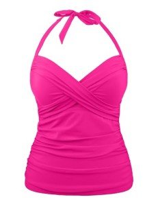 Hot Pink Underwire Tankini Top for Women