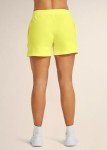 Yellow Cotton Gym Shorts with Pockets for Women