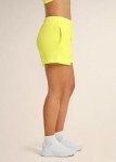 Yellow Cotton Gym Shorts with Pockets for Women