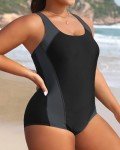 Plus Size Tummy Control One Piece Swimsuit