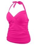Hot Pink Underwire Tankini Top for Women