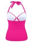Hot Pink Underwire Tankini Top for Women