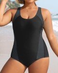 Plus Size Tummy Control One Piece Swimsuit