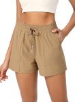 Comfortable Women's Athletic Shorts with Pockets – Tan