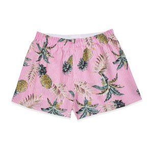 Pink Cotton Pajama Boxer Shorts for Women