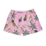 Pink Cotton Pajama Boxer Shorts for Women
