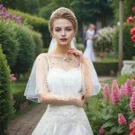 White Wedding Cape Shrug for Formal Events