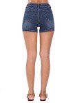 Light Blue Mid Waisted Denim Shorts for Women