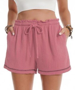 Soft Cotton High Waisted Casual Summer Shorts