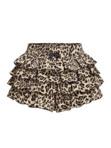 Y2K Gingham Ruffle Bow Knot Mini Shorts