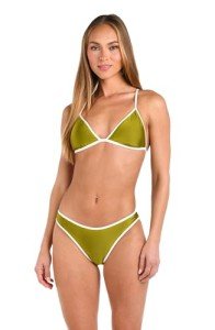 Black Triangle Halter Bikini Top for Women