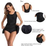 BIMEI Women's Pocketed Mastectomy Swimsuit - Black