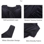 BIMEI Women's Pocketed Mastectomy Swimsuit - Black