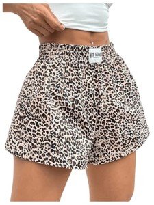 Leopard Print High-Waist Mini Shorts for Women