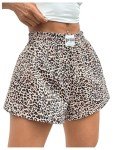 Leopard Print High Waist Mini Shorts for Women