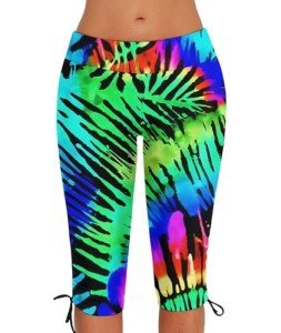 Plus Size High Waist Swim Capris for Women