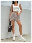 Leopard Print High Waist Mini Shorts for Women
