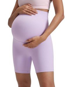 Butterluxe Maternity Biker Shorts - Lilac Air