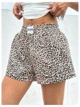 Leopard Print High Waist Mini Shorts for Women