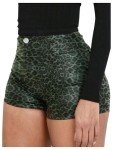 SOLY HUX Women's Leopard Print Mini Shorts High Waisted Y2k Streetwear Booty Shorts Mint Green Leopard Medium