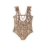 IFFEI Family Matching Swimsuits One Piece Leopard Printed Ruffle Mommy and Me Bathing Suits Men Swim Trunks Women: XL