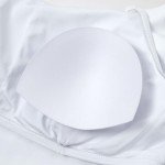 IFFEI Family Matching Swimsuits Tropical Print Two Piece Bikini Sets Mens Swim Trunks Mommy and Me Bathing Suit with Straps Women L Green-White