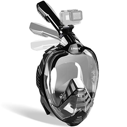 ZIPOUTE Full-Face Snorkel Mask with Camera Mount