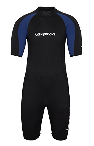 Lemorecn Men's 3mm Neoprene Diving Shorty Jumpsuit