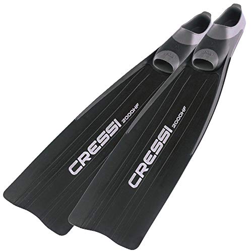 Cressi Gara 2000 HF Flippers, Black, Size 44/45