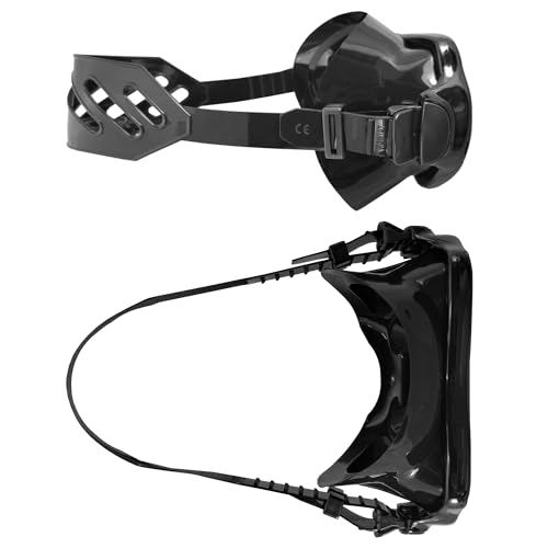 Black Silicone Oceanways SuperView-HD Diving Mask