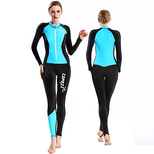 COPOZZ Full Body Diving Skin - Black/Blue Medium