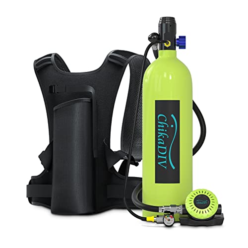 Green CHIKADIV 1.9L Mini Scuba Tank Set