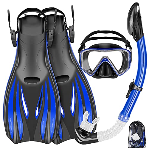Zeeporte Snorkeling Set with Panoramic Mask & Flippers