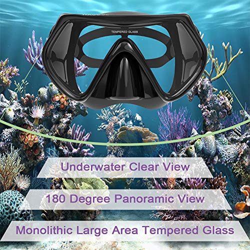 Professional Diving Set with Anti-Fog Glass and Mouthpiece