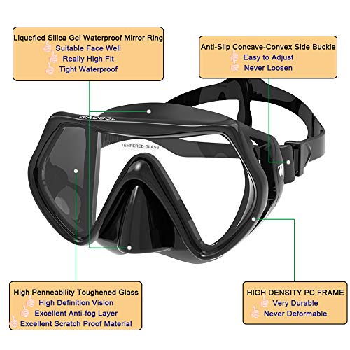 Professional Diving Set with Anti-Fog Glass and Mouthpiece
