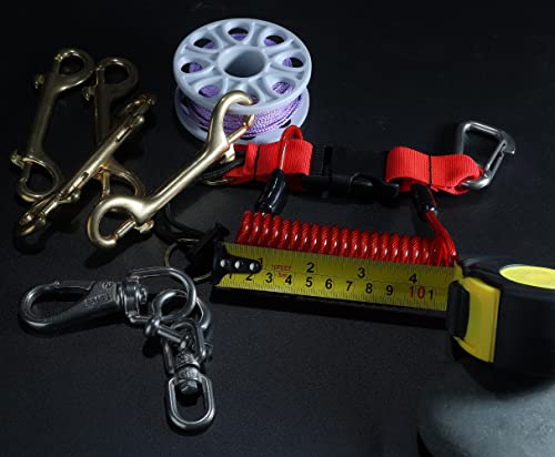 Spring Coiled Diving Lanyard with Dual Snap Hook