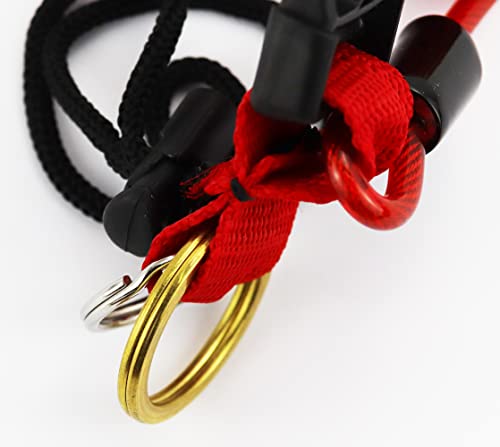 Spring Coiled Diving Lanyard with Dual Snap Hook