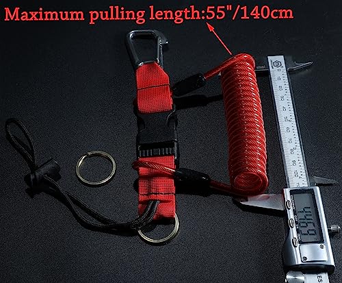 Spring Coiled Diving Lanyard with Dual Snap Hook